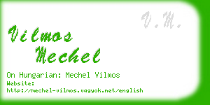 vilmos mechel business card